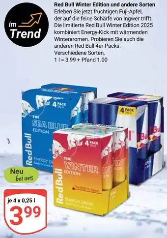 Globus Red Bull Winter Edition und andere Sorten Angebot