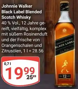 Globus Johnnie Walker Black Label Blended Scotch Whisky Angebot