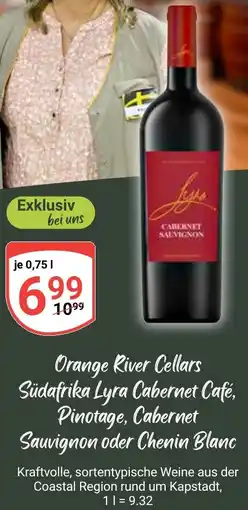 Globus Orange River Cellars Südafrika Lyra Cabernet Café, Pinotage, Cabernet Sauvignon oder Chenin Blanc Angebot