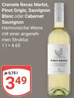 Globus Cramele Recas Merlot, Pinot Grigio, Sauvignon Blanc oder Cabernet Sauvignon Angebot