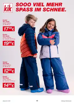 KiK Kinder ski-jacke Angebot