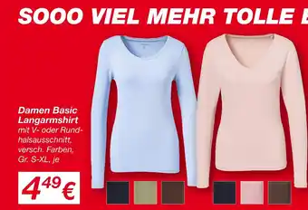 KiK Damen basic langarmshirt Angebot