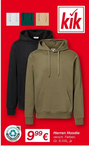 KiK Herren hoodie Angebot