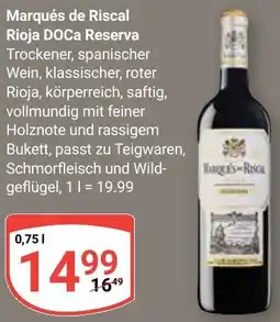 Globus Marqués de Riscal Rioja DOCa Reserva Angebot