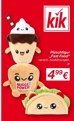 KiK Plüschfigur „fast food“ Angebot