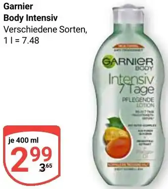 Globus Garnier Body Intensiv Angebot