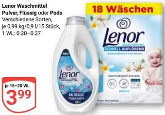 Globus Lenor Waschmittel Pulver, Flüssig oder Pods Angebot