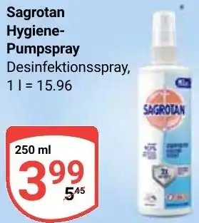 Globus Sagrotan Hygiene Pumpspray Angebot