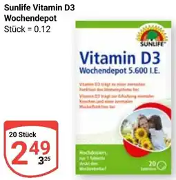 Globus Sunlife Vitamin D3 Wochendepot Angebot