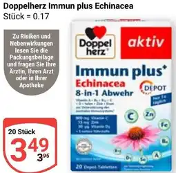 Globus Doppelherz Immun plus Echinacea Angebot