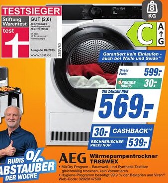 K+B Expert AEG Wärmepumpentrockner TR8SWEX Angebot