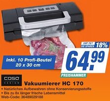 K+B Expert CASO DESIGN Vakuumierer HC 170 Angebot