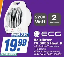 K+B Expert ECG Heizlüfter TV 3030 Heat R Angebot