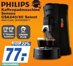 K+B Expert PHILIPS Kaffeepadmaschine Senseo CSA240/60 Select Angebot