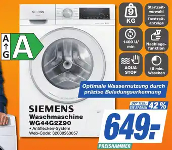 K+B Expert SIEMENS Waschmaschine WG44G2Z90 Angebot