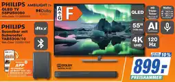 K+B Expert PHILIPS QLED TV 55PUS9080 und Soundbar mit Subwoofer TAB5309/10 Angebot