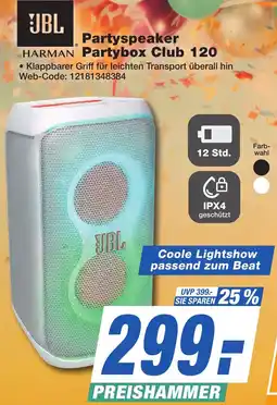 K+B Expert JBL Partyspeaker Partybox Club 120 Angebot