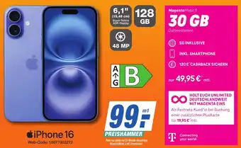 K+B Expert Apple iPhone 16 Angebot