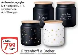 Globus Ritzenhoff & Breker Aufbewahrungsglas Angebot