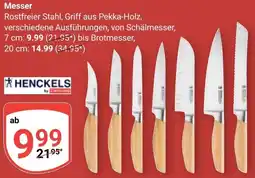 Globus HENCKELS by ZWILLING Messer Angebot