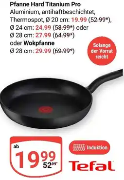 Globus Tefal Pfanne Hard Titanium Pro Angebot