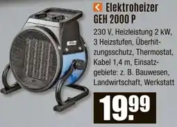 V Baumarkt Elektroheizer GEH 2000 P Angebot