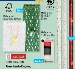 Aldi Süd Home Creation Weihnachtliches Geschenkpapier Angebot