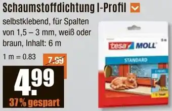 V Baumarkt tesa Schaumstoffdichtung I-Profil Angebot