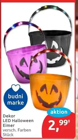 Budni Dekor LED Halloween Eimer Angebot