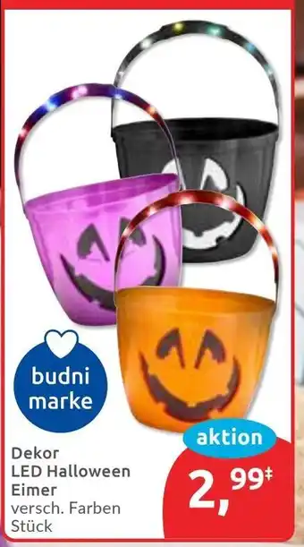 Budni Dekor LED Halloween Eimer Angebot