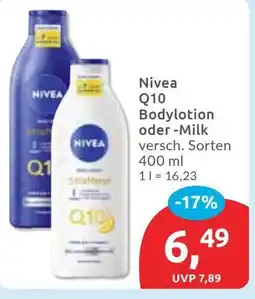 Budni Nivea Q10 Bodylotion oder -Milk Angebot