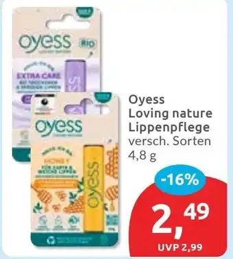 Budni oyess Loving nature Lippenpflege Angebot