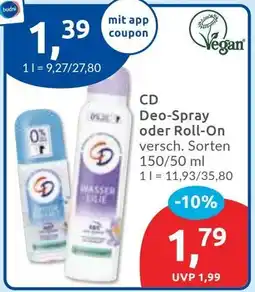 Budni CD Deo-Spray oder Roll-On Angebot