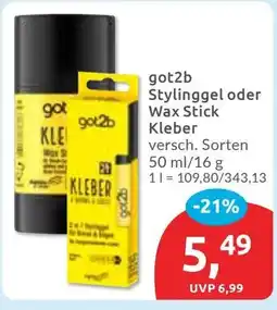 Budni got2b Stylinggel oder Wax Stick Kleber Angebot