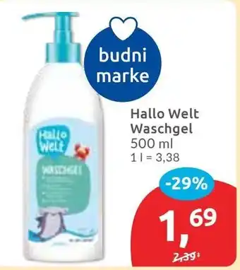 Budni Hallo Welt Waschgel Angebot