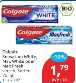 Budni Colgate Sensation White, Max White oder Max Fresh Angebot
