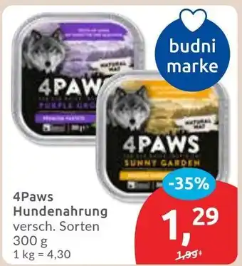 Budni 4Paws Hundenahrung Angebot