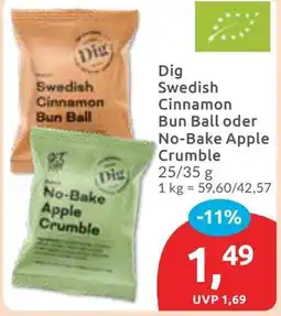 Budni Dig Swedish Cinnamon Bun Ball No-Bake Apple Crumble Angebot