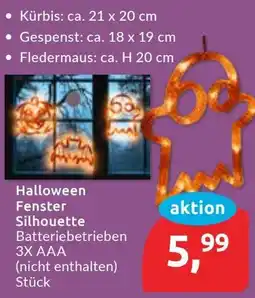 Budni Halloween Fenster Silhouette Angebot