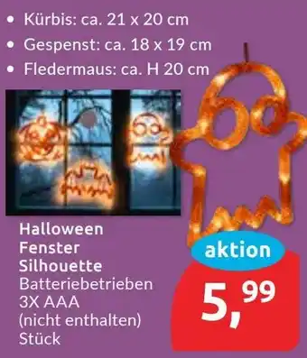 Budni Halloween Fenster Silhouette Angebot