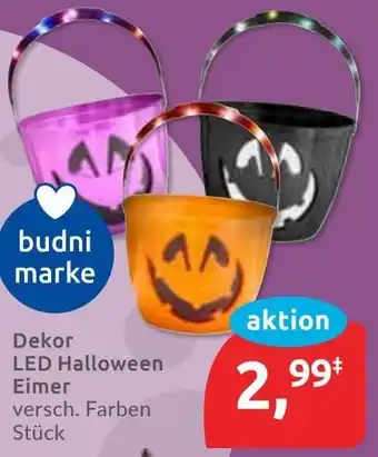 Budni Dekor LED Halloween Eimer Angebot