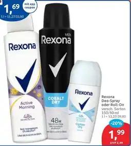 Budni Rexona Deo-Spray oder Roll-On Angebot