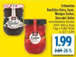 diska Schwartau Konfitüre Extra, Samt, Weniger Zucker, Zero oder Gelee Angebot