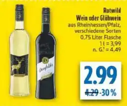 diska Rotwild Wein oder Glühwein Angebot