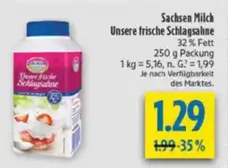 diska Sachsen Milch Unsere frische Schlagsahne Angebot
