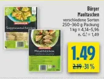 diska Bürger Maultaschen Angebot