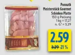 diska Ponnath Meisterstück Gourmet Schinken Platte Angebot
