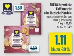 diska EDEKA Herzstücke Kalifornische oder Iberische Mandeln Angebot
