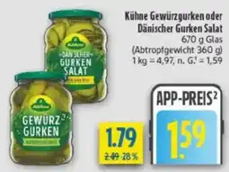 diska Kühne Gewürzgurken oder Dänischer Gurken Salat Angebot