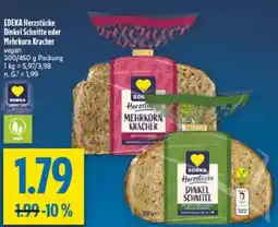 diska EDEKA Herzstücke Dinkel Schnitte oder Mehrkorn Kracher Angebot